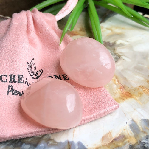 Galets roulés en pierre semi-precieuse Quartz rose