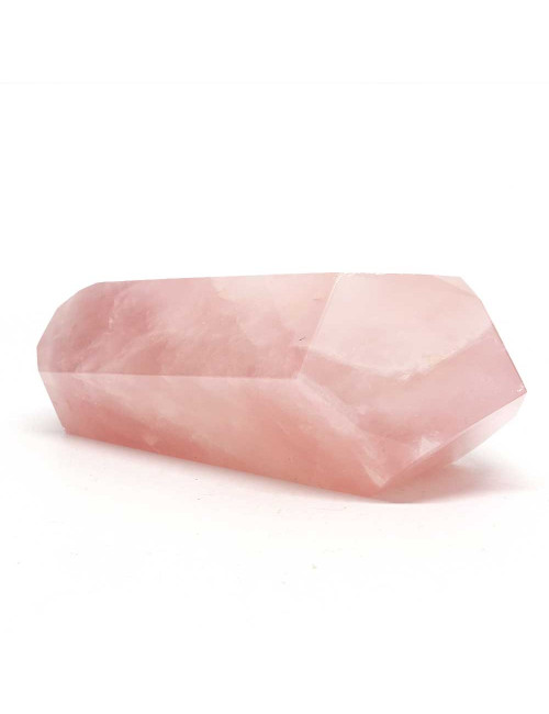 Double pointe de massage à 6 facettes Quartz rose