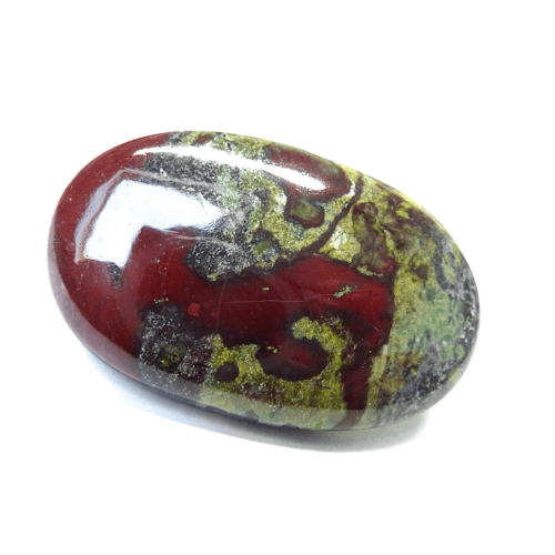 Jaspe sang de dragon, Galet taille L (45 x 35 mm)