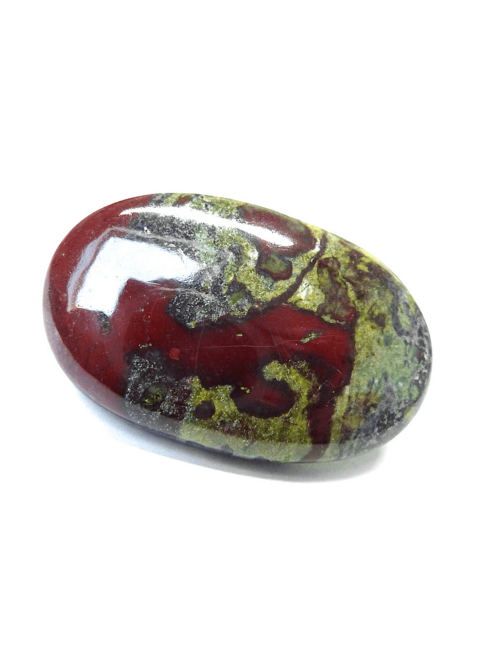 Jaspe sang de dragon, Galet taille L (45 x 35 mm)