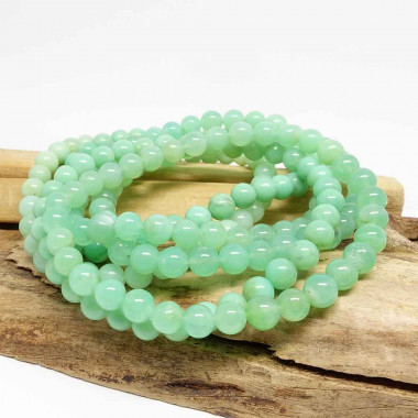 Bracelet extensible en PIERRE Chrysoprase