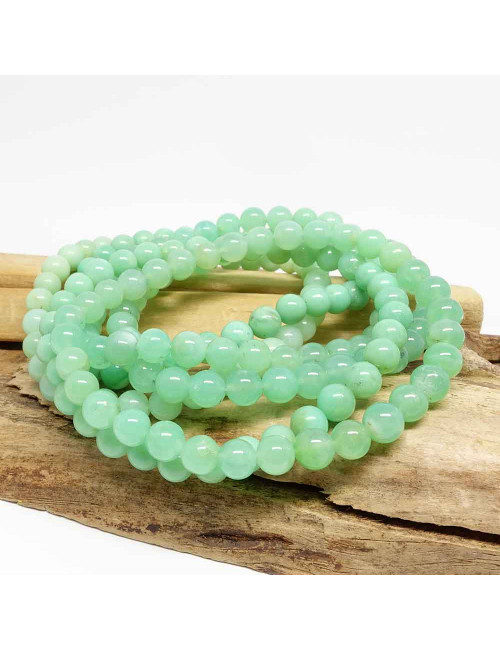 Bracelet extensible en PIERRE Chrysoprase