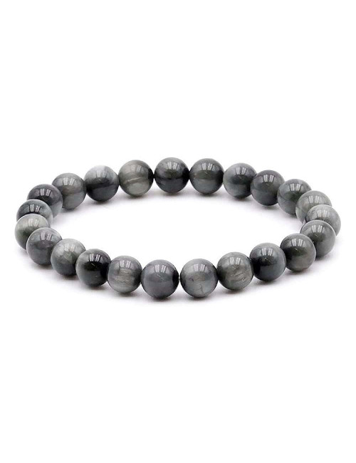 Tourmaline œil de chat, Bracelet extensible 6 mm