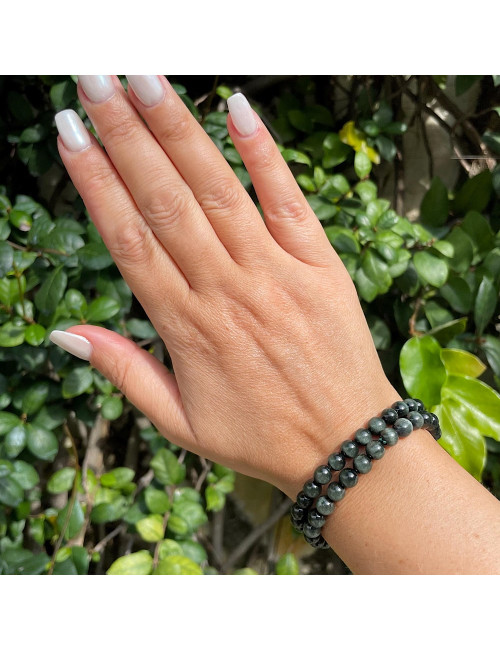 Tourmaline œil de chat, Bracelet extensible 6 mm