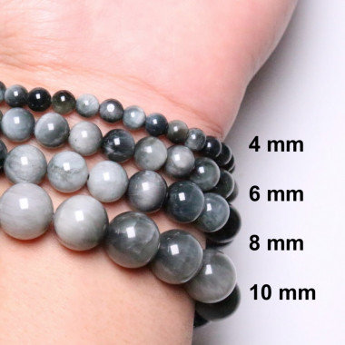Tourmaline œil de chat, Bracelet extensible 6 mm