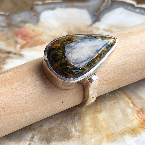 Pietersite, Bague argent 925 Taille 52