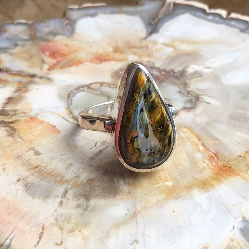 Bague Argent Et Pierres De Synthèse – Taille 52 – Occasion