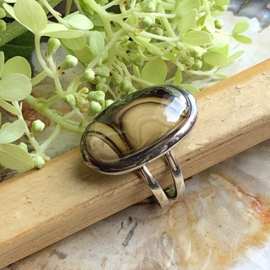 Sphalérite, Bague argent 925 - Taille 54