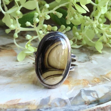 Sphalérite, Bague argent 925 - Taille 54