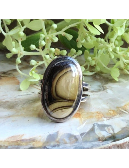 Sphalérite, Bague argent 925 - Taille 54