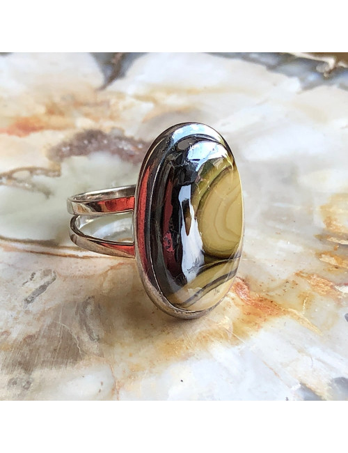 Sphalérite, Bague argent 925 - Taille 54