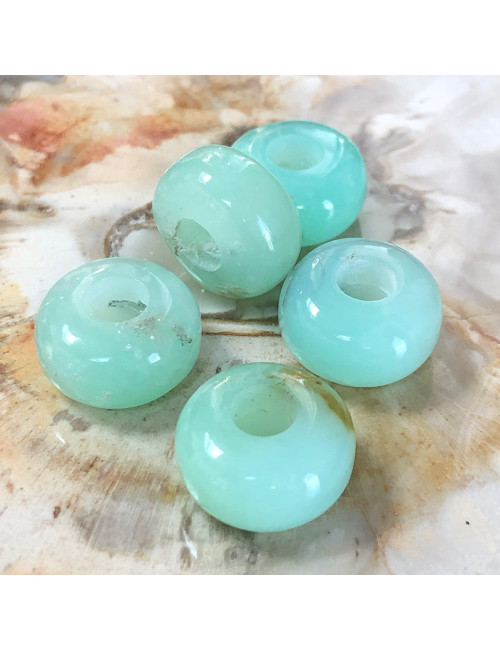 Chrysoprase australienne naturelle, Perle large trou