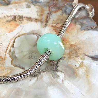 Chrysoprase australienne naturelle, Perle large trou