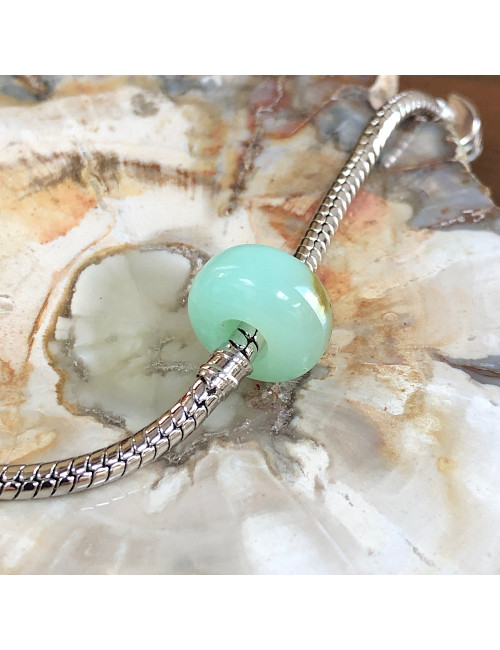 Chrysoprase australienne naturelle, Perle large trou