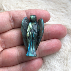 Ange en labradorite AA+, 45/50 mm