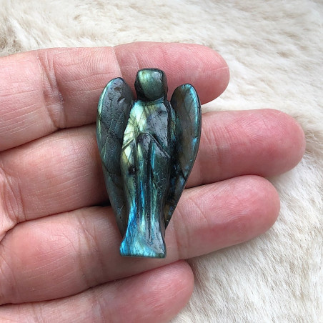 Ange en labradorite AA+, 45/50 mm