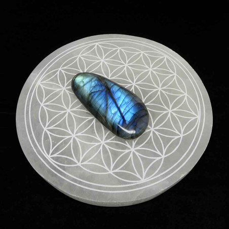 Plaque de sélénite AA fleur de vie r"echargement de vos pierres