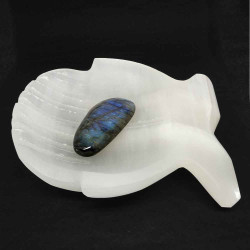 Kopie van Plaque de sélénite AA fleur de vie, 14 cm