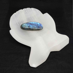 Kopie van Plaque de sélénite AA fleur de vie, 14 cm