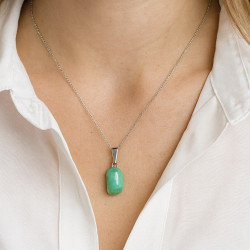 Pendentif en chrysoprase authentique et véritable.