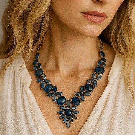 Labradorite de Madagascar, Collier création originale