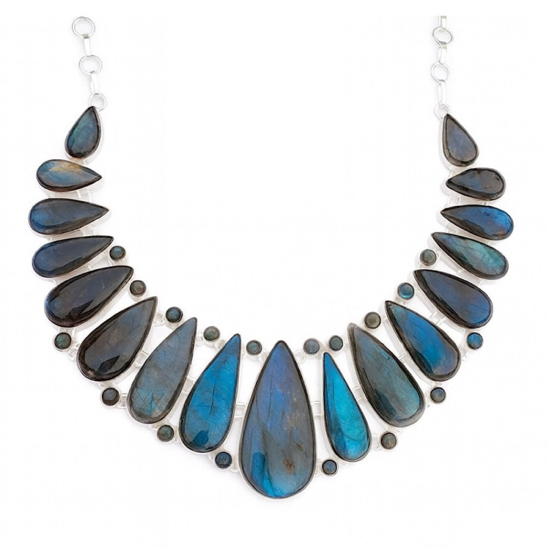 Kopie van Labradorite de Madagascar, Collier création originale