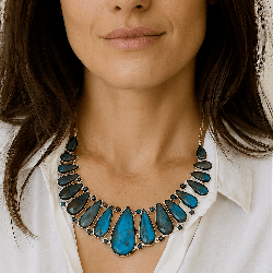 Kopie van Labradorite de Madagascar, Collier création originale