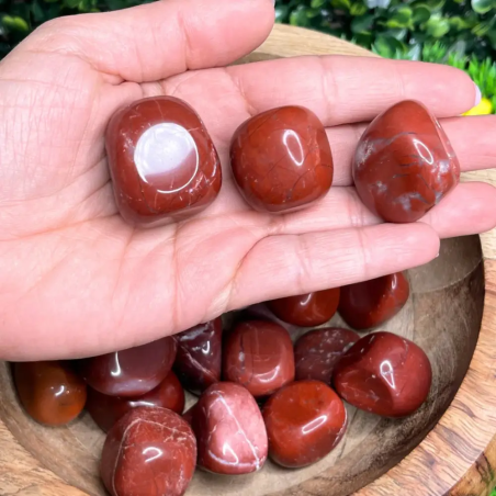 Pierre roulée en pierre fine de Jaspe rouge