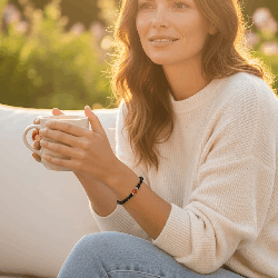 Bracelet cordon torsadée avec cornaline.