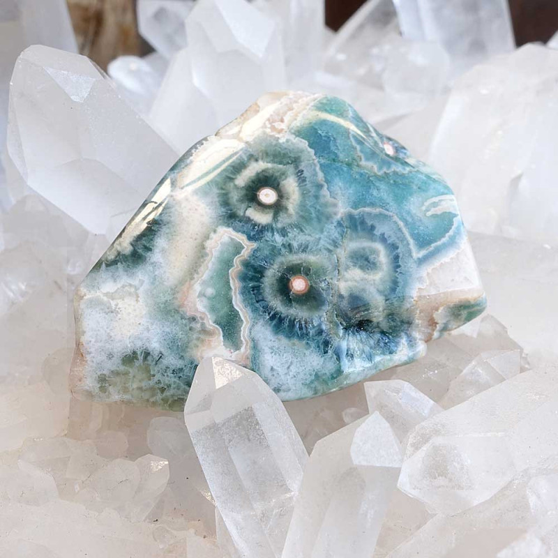 Motifs océaniques uniques, jaspe océan pierre d’harmonie et d’apaisement. Idéale pour la création de bijoux énergétiques