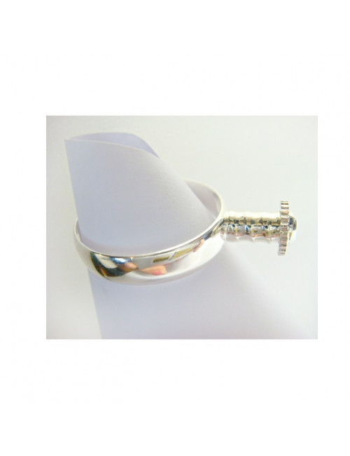 Bague métal reglable pour perles européennes