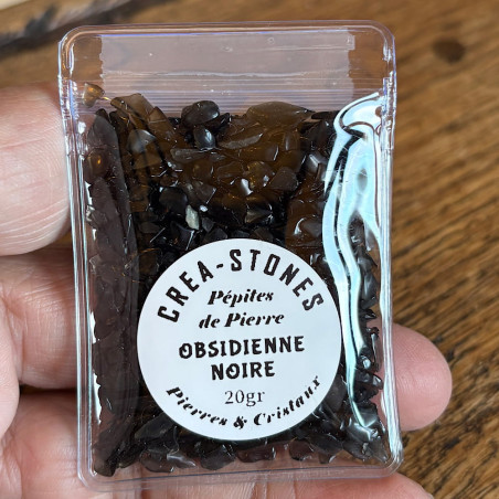 Obsidienne noire (20gr), Minis pépites