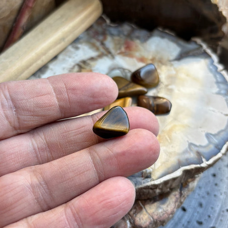 Oeil de tigre, 5 pierres roulées