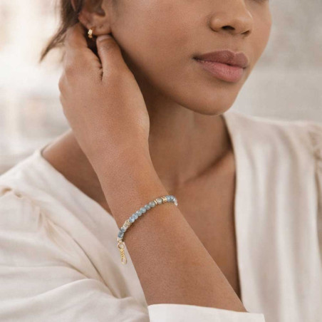 Apatite perles facettées, Bracelet création avec Gold Filled14K