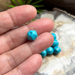 Turquoise reconstituée, 10 perles 10 mm