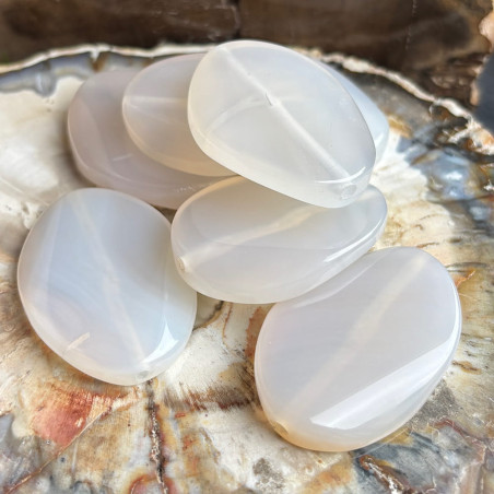 Agate naturelle, 1 grande perle ovale