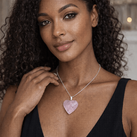 Quartz rose, Pendentif coeur