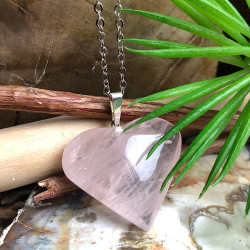 Pendentif en quartz rose