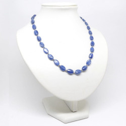 Cyanite et hématite facettée, collier création
