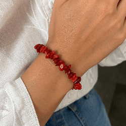 Bracelet chips en corail