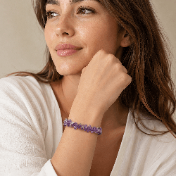 Améthyste, Bracelet chips extensible