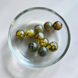 Agate « veine de dragon » ⌀ 8 mm, 10 perles