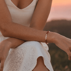 Bracelet corail et quartz rose