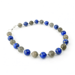 Labradorite et Lapis Lazuli, Bracelet création