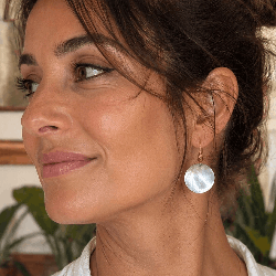 Boucles d’oreilles en Nacre irisée