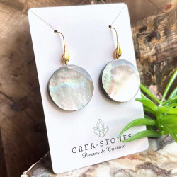 Boucles d’oreilles en Nacre irisée