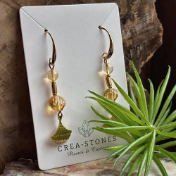Kopie van Citrine et Gold filled 14K, Jolie boucles d’oreilles
