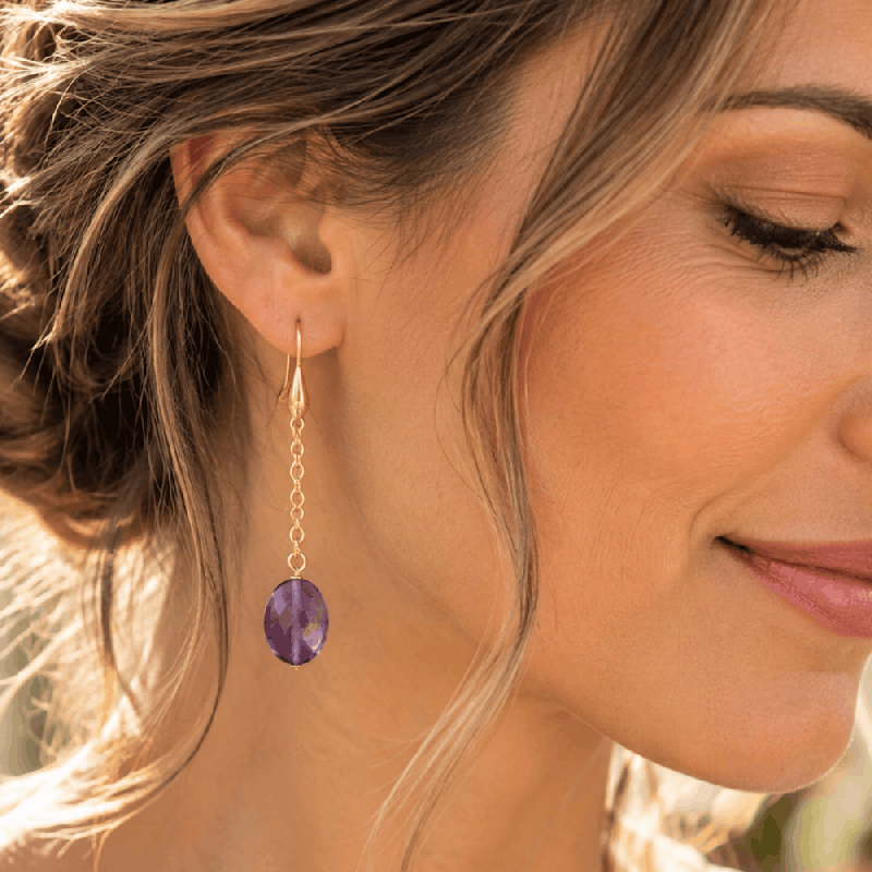 Boucles d’oreilles en PIERRE Améthyste