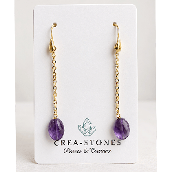 Boucles d’oreilles en PIERRE Améthyste