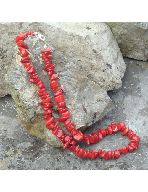 Collier chips de corail